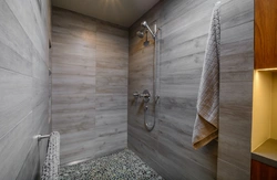 Bathroom finishing with laminate design photo