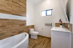 Bathroom finishing with laminate design photo