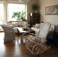 Rocking chair in the living room interior