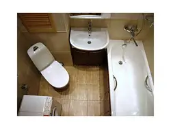 Bathroom with corner toilet photo