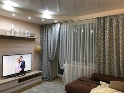Curtain design for living room Khrushchev