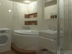 Шағын ванна бөлмесі мен жууға арналған дизайнға арналған бұрыштық ванна