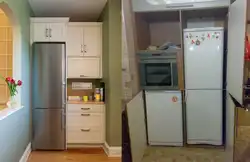 Как разместить холодильник в маленькой кухне фото своими