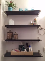 Wall Shelves In The Bathroom Photo