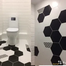 Hexagon tile bath design