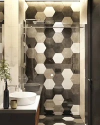 Дизайн ванны с шестигранной плиткой