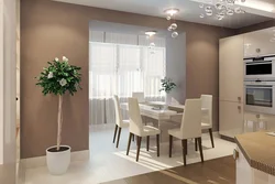 Interior Design Of Living Room Floor With Kitchen