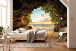 Photo wallpaper in the bedroom