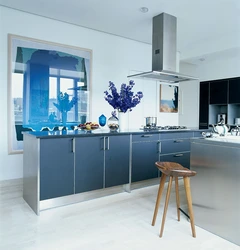 Gray Blue Kitchen Design