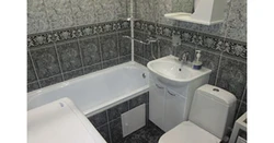 Bathtub Design Made Of Tiles And Pvc Panels