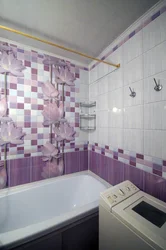 Bathtub Design Made Of Tiles And Pvc Panels