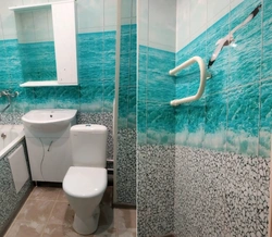 Дизайн ванны из плитки и панелей пвх