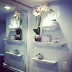 Beautiful Shelves In The Bathroom Photo