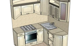 Кухня ў караблі дызайн з халадзільнікам