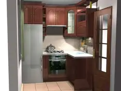 Кухня в корабле дизайн с холодильником