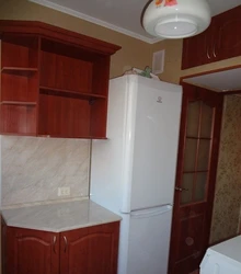 Ship kitchen design with refrigerator