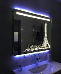 Bathroom design illuminated mirror
