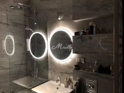 Bathroom design illuminated mirror