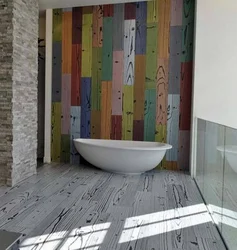Bathroom made of quartz vinyl photo
