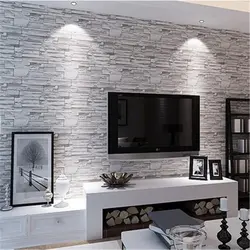 Living Room Design With Decorative Brick Trim