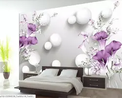 Yataq Otağının Interyerində 3D Divar Kağızı