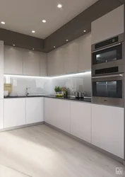 White kitchen 8 sq m photo