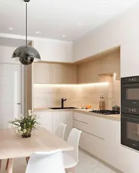 White kitchen 8 sq m photo