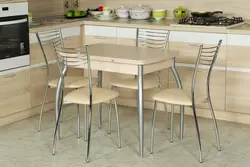 Стол и стулья для маленькой кухни современный дизайн