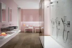 Gray pink bath photo