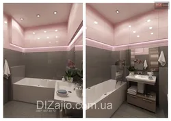 Gray pink bath photo