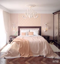 Peach bedroom design photo