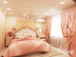 Peach bedroom design photo