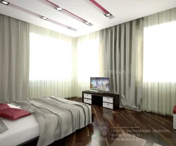 Bedroom Design 17 Square Meters With Two Windows