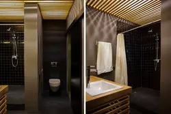 Дизайн ванной комнаты рейка