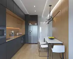 Three-level kitchen in the interior photo