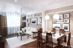 Design of dining room and living room in one