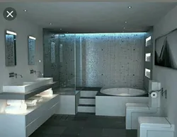 Джакузи бар шағын ванна бөлмесінің дизайны