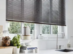Decorate blinds in the kitchen photo