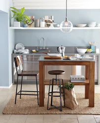 Kitchen tables interior of a small kitchen photo