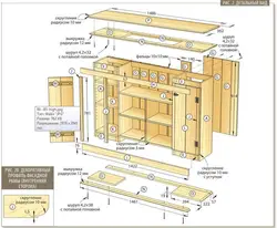 DIY Kitchen Made Of Wood, Drawings Of Wood, Photo