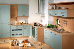 Kitchen interior design with ledge