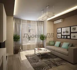 Living room design 25 sq m photo with one window