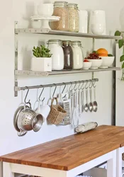 How to hang shelves in the kitchen photo