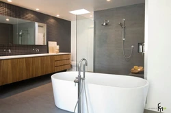 Freestanding bathroom in the interior