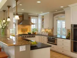 Kitchen interior with 3 doors