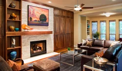 Interior With Fireplace In Apartment