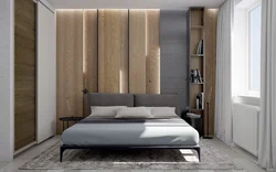 MDF panels for walls in the bedroom photo