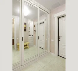 Hallways with white doors photo