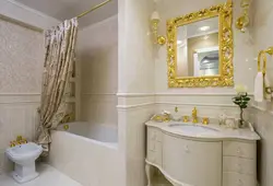 White gold bathroom interior