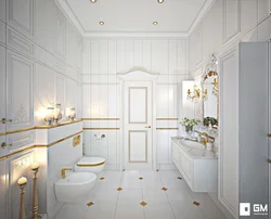 White Gold Bathroom Interior